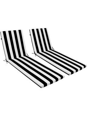Outdoor Chaise Lounge Cushion Set of 2 - Water-Resistant, Fade-Resistant